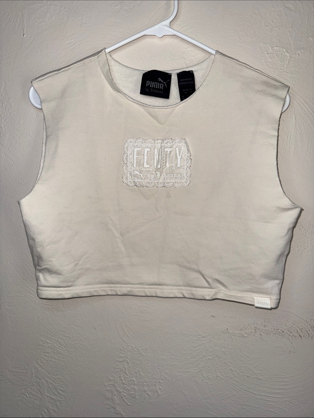 Puma x FENTY by Rihanna Cropped Sleeveless Sweatshirt Size S